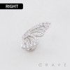 MULTI CZ BUTTERLFY WING TOP PUSHIN (THREADLESS) 316L SURGICAL STEEL LABRET SET